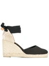 Castaã±er Wedge Heel Espadrilles In Black