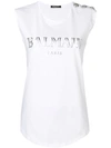Balmain Embellished Buttons Top In White