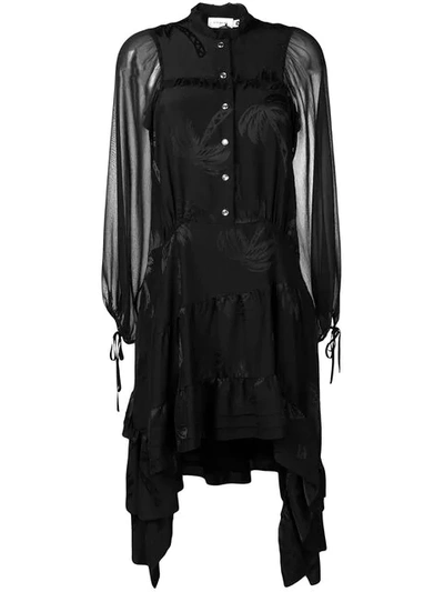 Coach Palm Tree Print Jacquard Dress In Black - Size 04 In Colour<lsn_delimiter>black