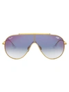Ray Ban Aviator Style Sunglasses In Gold