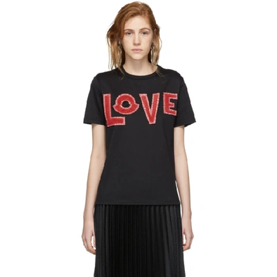 Moncler Genius 2 Moncler 1952 黑色“love” T 恤 In Black