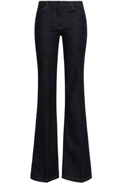 Theory Mid-rise Flared Jeans In Dark Denim