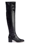 GIANVITO ROSSI ROLLIND LEATHER OVER-THE-KNEE BOOTS,3074457345622132681