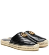 GUCCI Marmont leather espadrille mules,P00365250