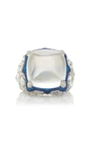 ARUNASHI One-Of-A-Kind Blue Moonstone Sugarloaf Ring,2R000244