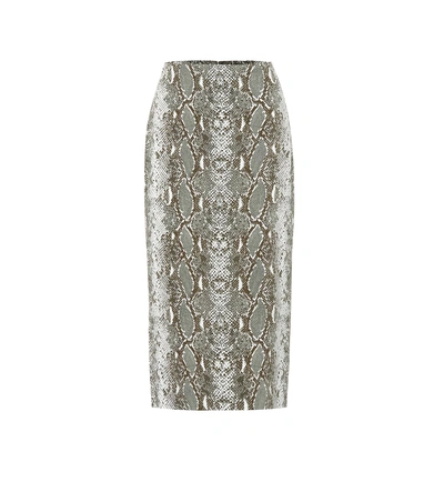 Diane Von Furstenberg Kara Snake print Tailored Pencil Skirt In Green ModeSens