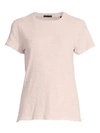 Atm Anthony Thomas Melillo Cotton Schoolboy Crewneck Tee In Faded Rose