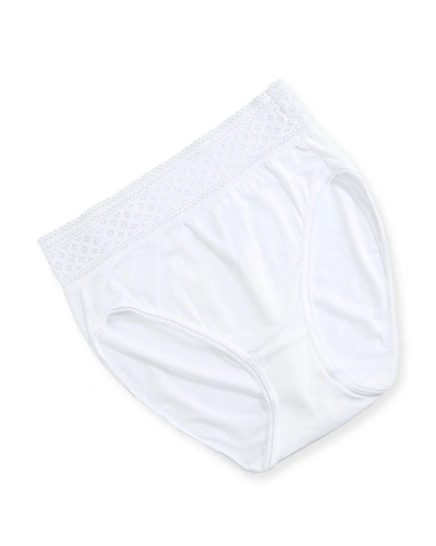 Wacoal Subtle Beauty Lace-trim Bikini Briefs In White