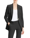 Theory Etiennette One-button Good Wool Suiting Jacket In Black