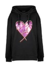 Dolce & Gabbana Dolce And Gabbana Black Metallic Heart Hoodie