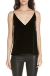 L Agence Gabriella V-neck Tank Top In Black