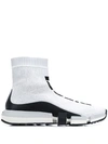 DIESEL DIESEL HI-TOP SOCK TRAINERS - 白色