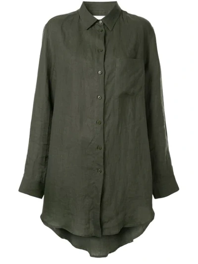 Asceno Longline Shirt - 绿色 In Green