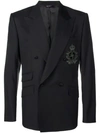 DOLCE & GABBANA DG PATCH DOUBLE-BREASTED BLAZER