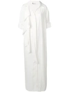 LANVIN DRAPED RUFFLE SHIRT DRESS