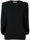 Givenchy Cape-effect Stretch-knit Top In Black