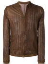 SALVATORE SANTORO PERFORATED BOMBER JACKET