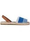 LOEWE STRIPED SLINGBACK ESPADRILLES