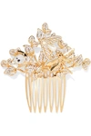 DOLCE & GABBANA GOLD-TONE, CRYSTAL AND FAUX PEARL HAIR SLIDE