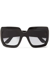 Gucci Oversized Square-frame Acetate Sunglasses In Black