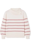 CO STRIPED WOOL AND CASHMERE-BLEND SWEATER