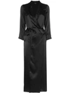 ANN DEMEULEMEESTER SILK MIDI WRAP DRESS