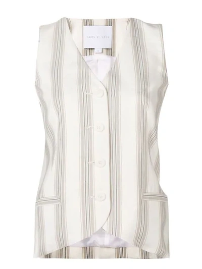 Noon By Noor Andy Tailored Waistcoat In Neutrals