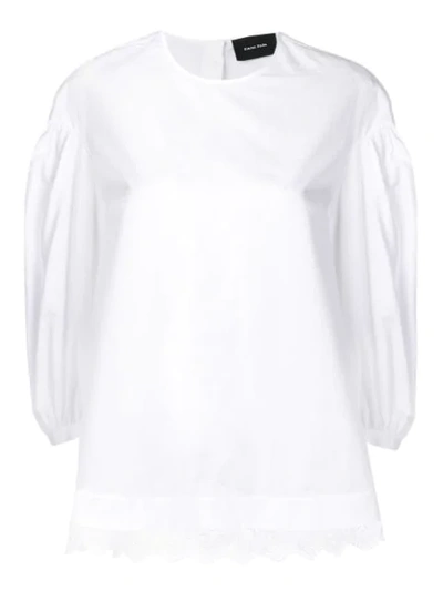 Simone Rocha Puff Sleeve Blouse In White
