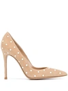 GIANVITO ROSSI GIANVITO ROSSI PEARL EMBELLISHED PUMPS - 大地色