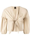 PINKO CATERINA FRONT KNOT BLOUSE