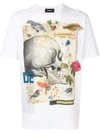 DSQUARED2 SKULL ILLUSTRATION PRINT