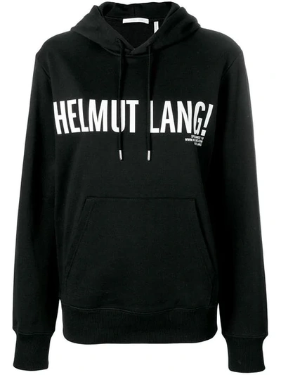 Helmut Lang Contrast Logo Hoodie - 黑色 In Black