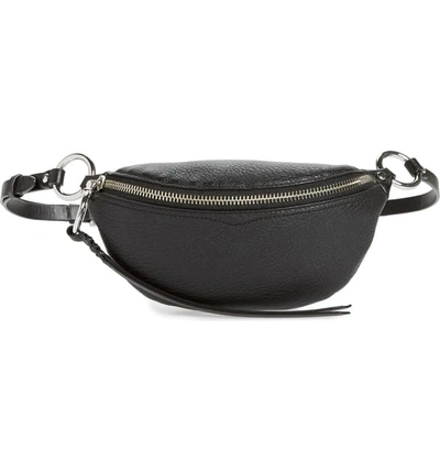 Rebecca Minkoff Bree Mini Leather Belt Bag In Black