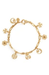 TORY BURCH LOGO CHARM BRACELET,54061