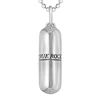 True Rocks Solid Sterling Silver Small Pill Pendant In Pill