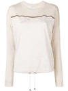 BRUNELLO CUCINELLI PANELED KNITTED TOP