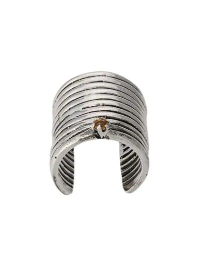 Angostura Ridged Ring - 银色 In Silver