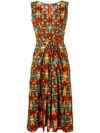 ASPESI ORANGE FITTED DRESS