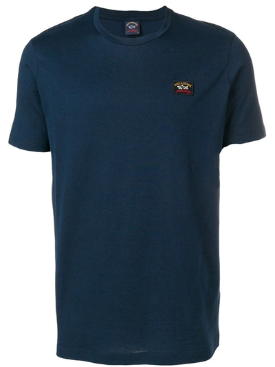 Paul & Shark Embroidered Logo T-shirt In Blue