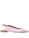 MALONE SOULIERS MALONE SOULIERS MARION FLAT BALLERINA SHOES - 粉色