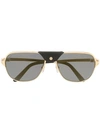 CARTIER CARTIER SANTOS DE CARTIER SUNGLASSES - 金色