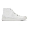 SAINT LAURENT SAINT LAURENT WHITE BEDFORD MID-TOP SNEAKERS