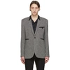 SAINT LAURENT SAINT LAURENT BLACK AND OFF-WHITE TWEED ALLURE BLAZER