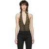 SAINT LAURENT SAINT LAURENT BROWN LEOPARD ONE-PIECE SWIMSUIT