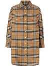 BURBERRY BURBERRY OVERSIZED VINTAGE CHECK SHIRT - ANTIQUE YEL IP CHK