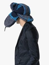 PRADA PRADA BLUE AND BLACK TRAPPER COTTON HAT,2HC1642B5Z13533404