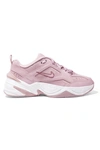 Nike M2k Tekno Leather And Mesh Sneakers In Pink