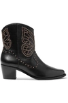 SOPHIA WEBSTER SHELBY STUDDED LEATHER ANKLE BOOTS
