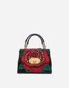 DOLCE & GABBANA WELCOME SHOULDER BAG IN CALFSKIN AND APPLIQUÉS