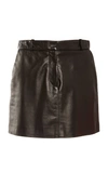 NILI LOTAN LAUREL LEATHER MINI SKIRT,10537L8